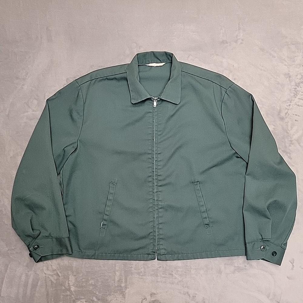 VTG Big Mac Penn-Prest Jacket Men Large Green Full Zip Workwear Chore Eisenhower